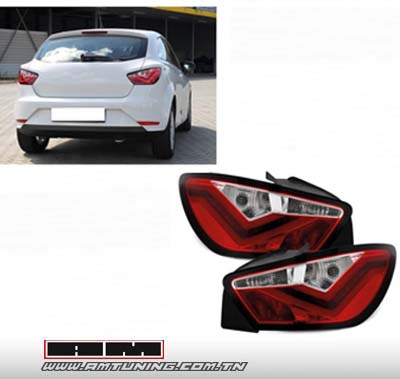 Feux ar LED Bar SEAT IBIZA 13-UP red/clear