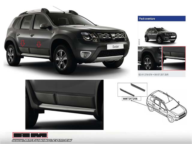 Kit protections de portes Dacia Duster 10->18 - 4pcs