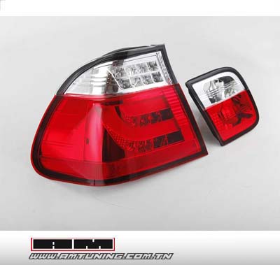 Feux ar Light Bar BMW E46 2D PH1 98-03 rouge/blanc