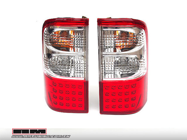 Feux ar LED Nissan Patrol Y61 01- rouge/blanc