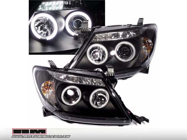 Phares av Toyota Hilux 04-10 LED + CCFL - V2