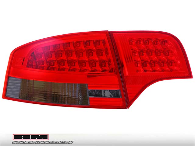 Feux ar LED Audi A4 B7 05-06 rouge/fumé