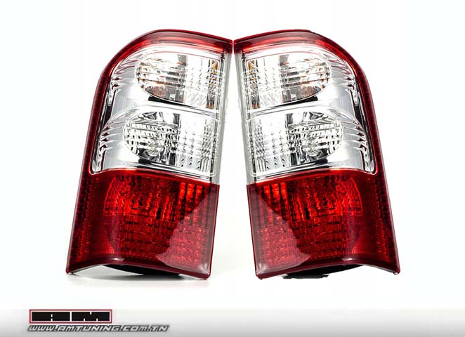 Feux ar crystal Nissan Patrol Y61 01- rouge/blanc