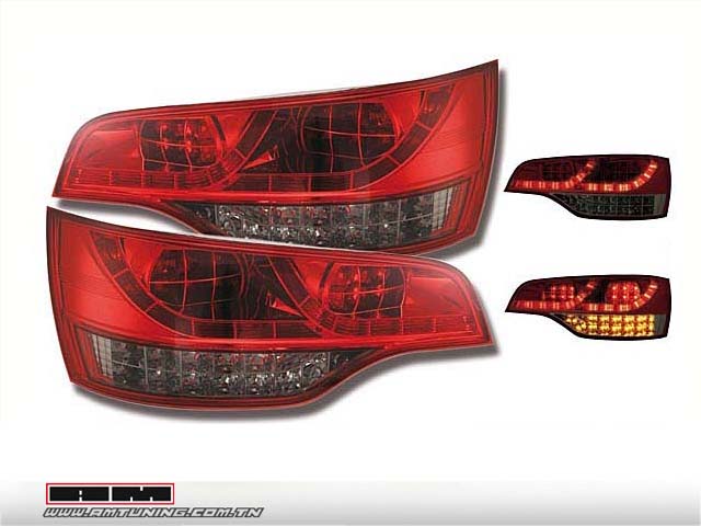 Feux ar LED Audi Q7 06-UP rouge/fumé