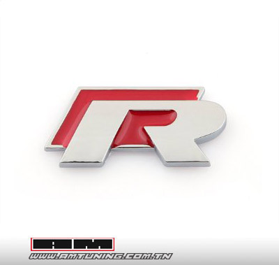 Embleme sticker VW R Rouge