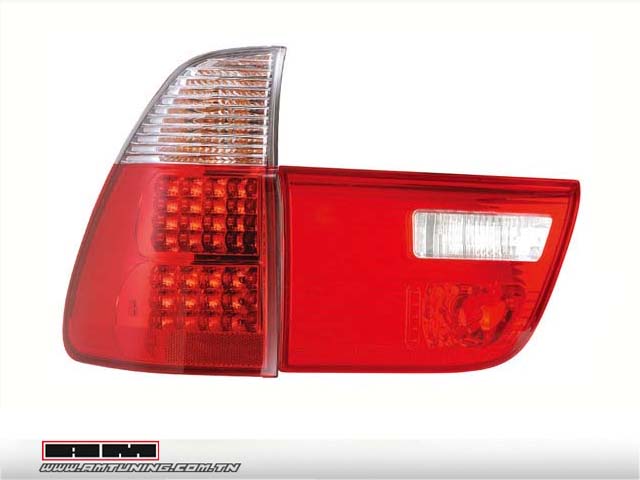 Feux ar LED BMW X5 03-05 red/clear