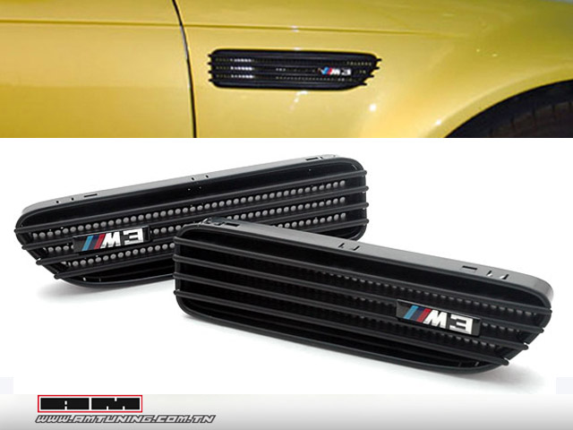 Grilles latérales BMW E46 M3 Noir mat 