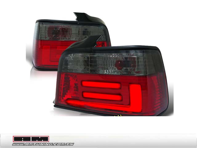 Feux ar Light Bar BMW E36 4D - rouge/fumé
