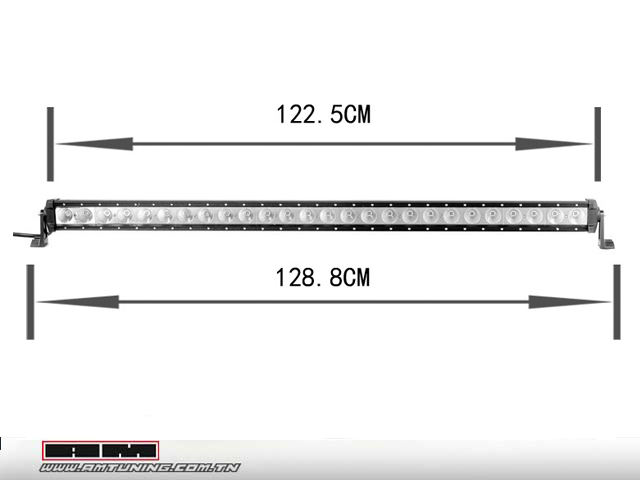 Barre a LED - 260W CREE 26x10W 30°/60° - CE/ROHS/IP68 - 122,5cm