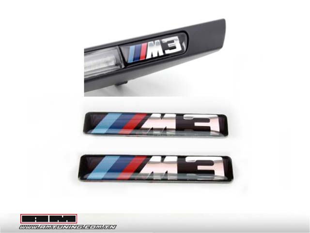 Embleme sticker ///M pr prise d'air aile av M3 BMW E90/92 (2PCS)