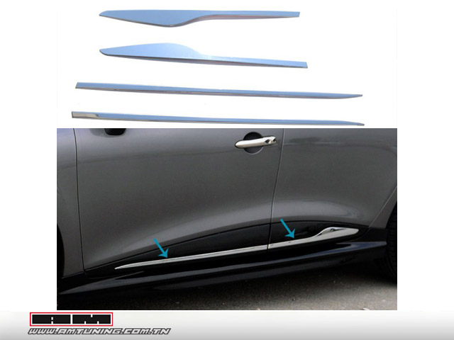 Baguettes de portes chrome - Renault CLIO IV 2012 - 4pcs