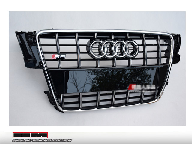 Calandre Audi A5 S5 Type 8T PH1 - 07->12 - Chrome/Noir