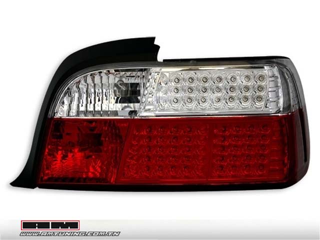 Feux ar LED BMW E36 2D rouge/blanc