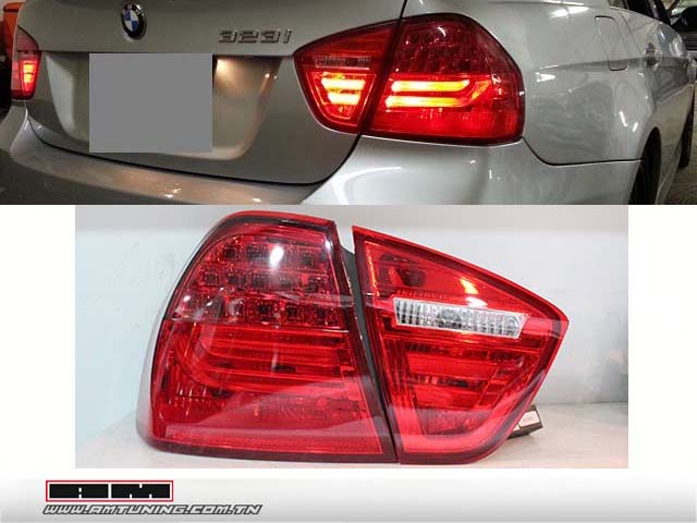 Feux ar LED BMW E90 PH1 06-08 rouge