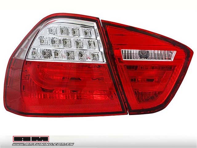 Feux ar LED BMW E90 PH1 06-08 rouge/blanc