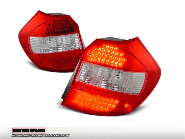 Feux ar LED BMW Serie 1 E87/E81 PH1 04-06 rouge/blanc
