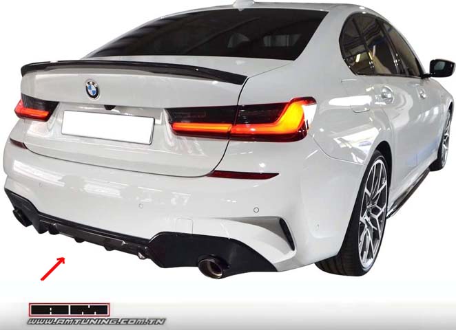 Diffuseur de pare-chocs ar BMW Serie 3 G20 MPerformance Competition - Carbone look