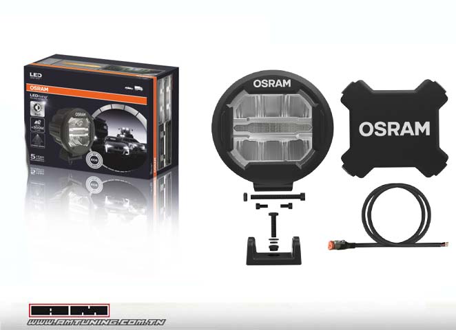 Phare additionnel rond LED OSRAM 40W 3000lm - diam 17,6 cm - 1pc
