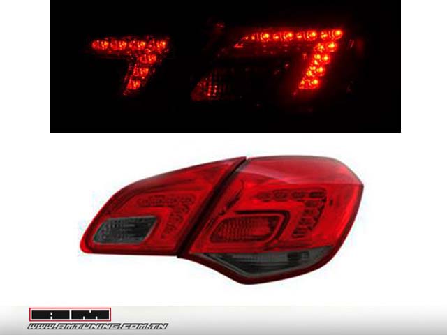 Feux ar LED OPEL Astra J 10-UP red/smoke 