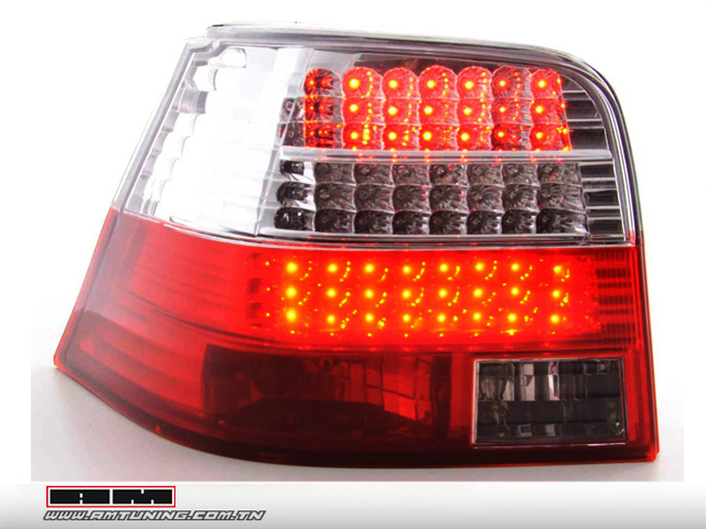 Feux ar LED VW.GOLF 4 98-02 Rouge/Blanc