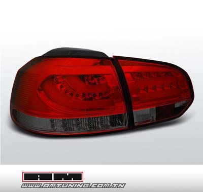 Feux ar LED BAR VW GOLF 6 09-UP red/smoke V3 - Cligno LED