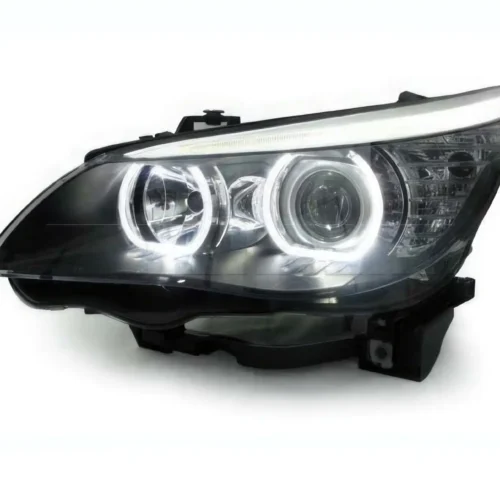 Phares av angel eyes LED BMW E60 – look F10 – Halogene – rég éléc