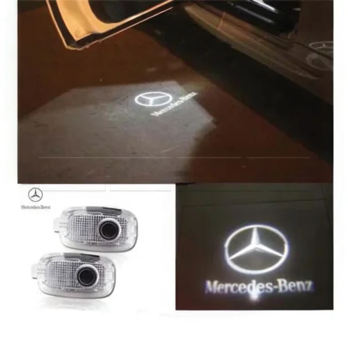 Feux d’éclairage LED pour bas de portes avec logo Mercedes – W204