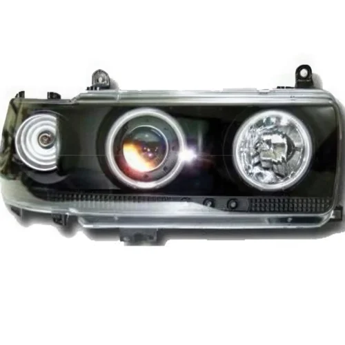 Phares av TOYOTA LandCruiser 80 90-97 angel eyes fond noir