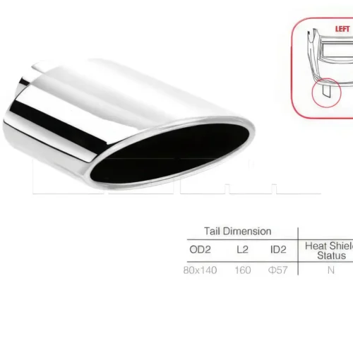 Embout simple oval – G – OD2/L2/ID2 : Ф80×140/160/57 mm