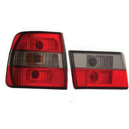 Feux ar crystal BMW E34 88-95 rouge/fumé