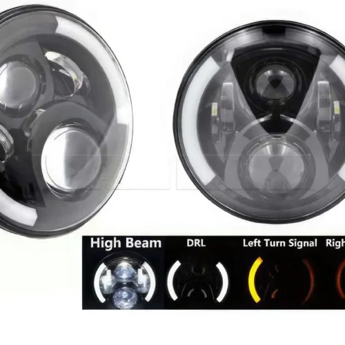 Phares full LED rond V3 – diam 17,8 cm / 7″ – 2pcs