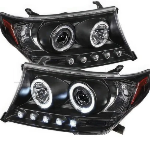 Phares av TOYOTA LandCruiser 200 08-> CCFL+LED fond noir