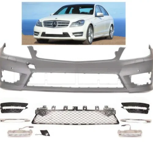 Pare-chocs av complet Mercedes Classe C W204 PH2 Pack AMG 12-UP – avec PDC – avec DRL