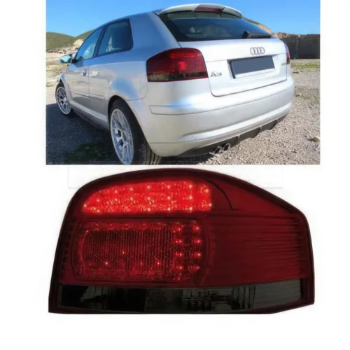 Feux ar LED Audi A3 2portes 03-08 rouge/fumé