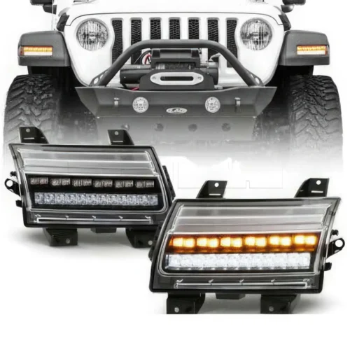 Feux de jour/Clignotants LED JEEP Wrangler JL 19-Up Fumé