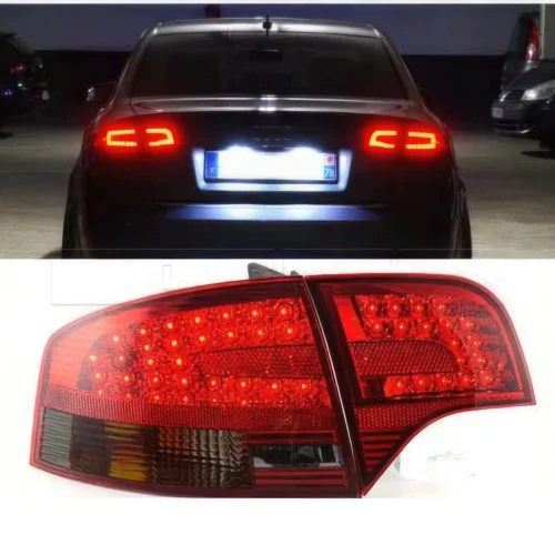 Feux ar LED Audi A4 B7 05-06 rouge/fumé – V2