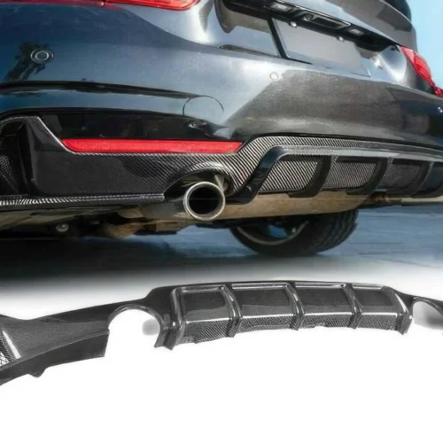 Diffuseur ar BMW Serie 4 F32 / F36 MPerformance – sorties G + D – Carbone look