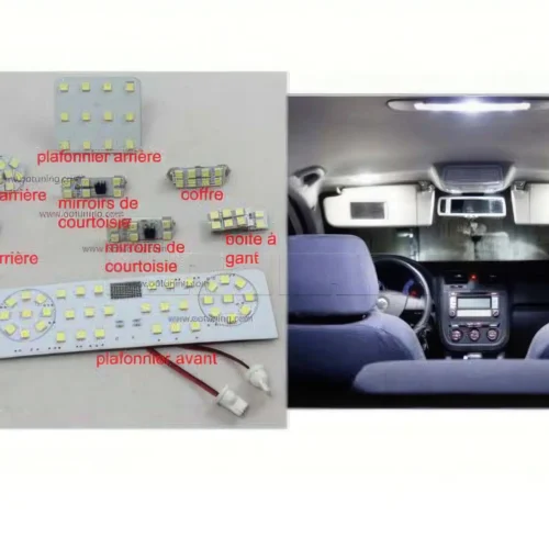 Kit feux éclairage d’intérieur LED VW GOLF6