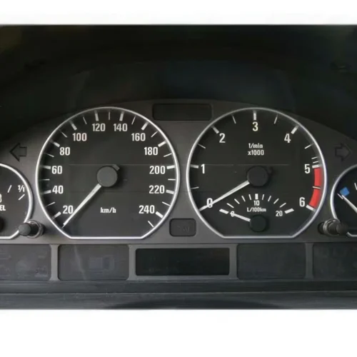 Cerclages compteur chrome BMW E46.