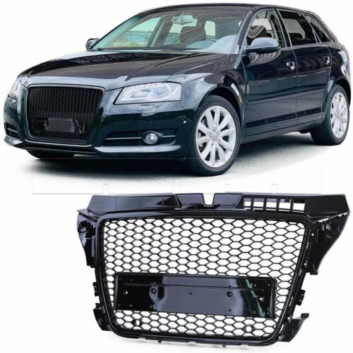 Calandre Audi A3 RS3 Type 8P3 – 09->13 – Noir/Noir