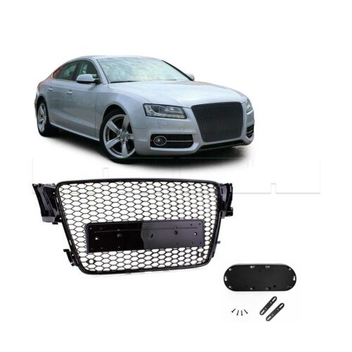 Calandre Audi A5 RS5 Type 8T PH1 – 07->12 – Noir/Noir