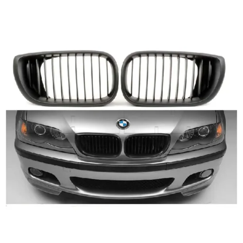 Grilles de calandre BMW E46 4P PH2 02-04 noir brillant