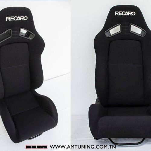 Siège baquet type Recaro tissu noir