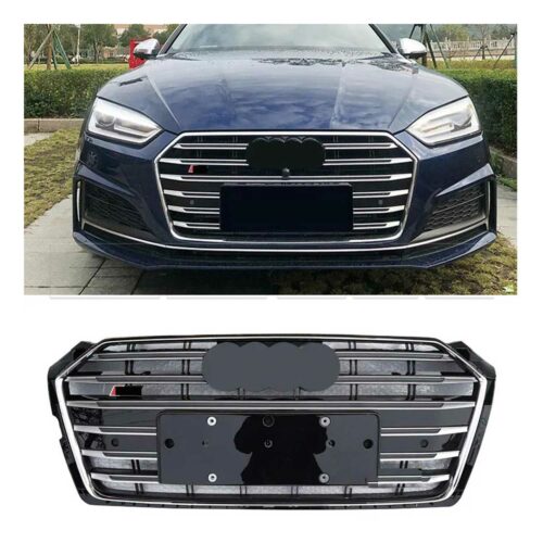 Calandre AUDI A5 S5 17->20 Type B9 – Noir/Chrome