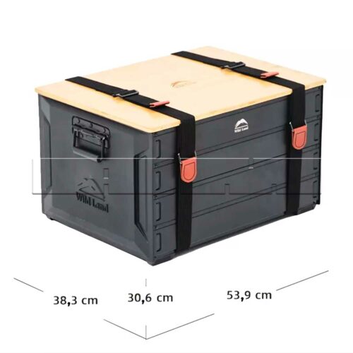 Boîte de rangement multifonction Portable WildLand – bois et alu