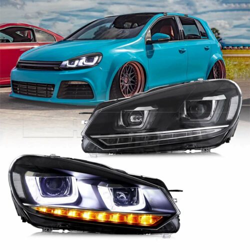 Phares av VW Golf 6 look Golf7 – Cligno LED séquentiel